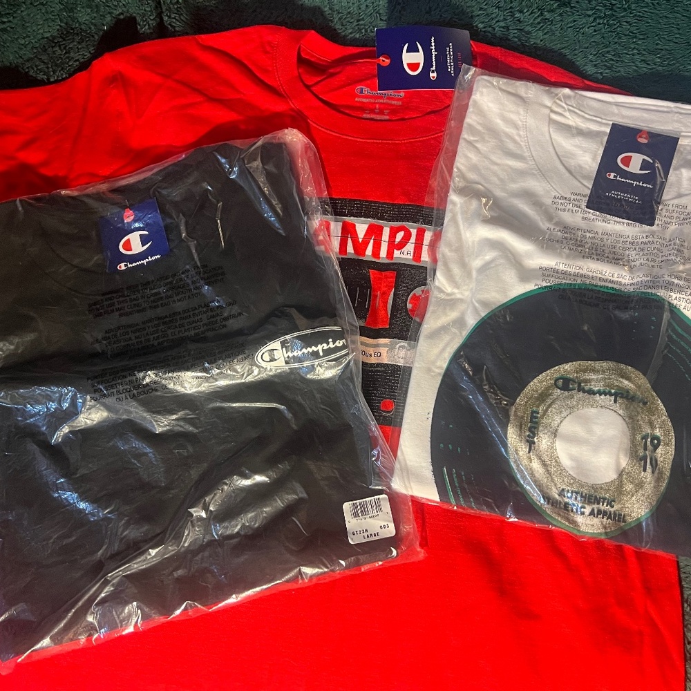 Champion shirts and joggers